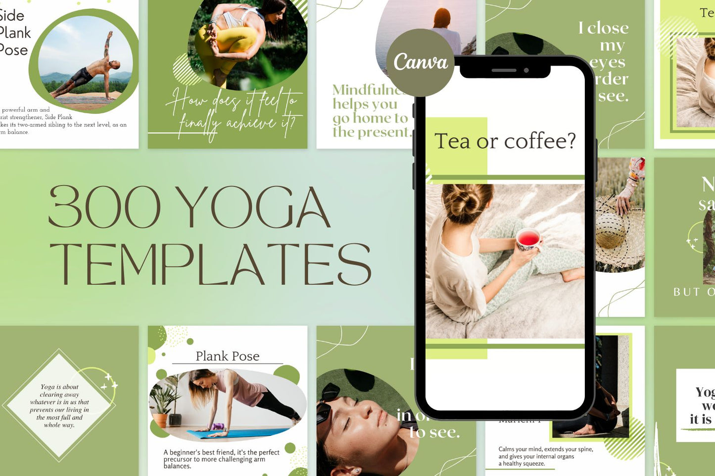 300 YOGA templates for social media